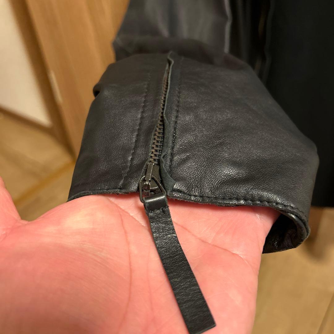 EMPORIO ARMANI レザージャケット・ブルゾン/54/羊革/ブラック/