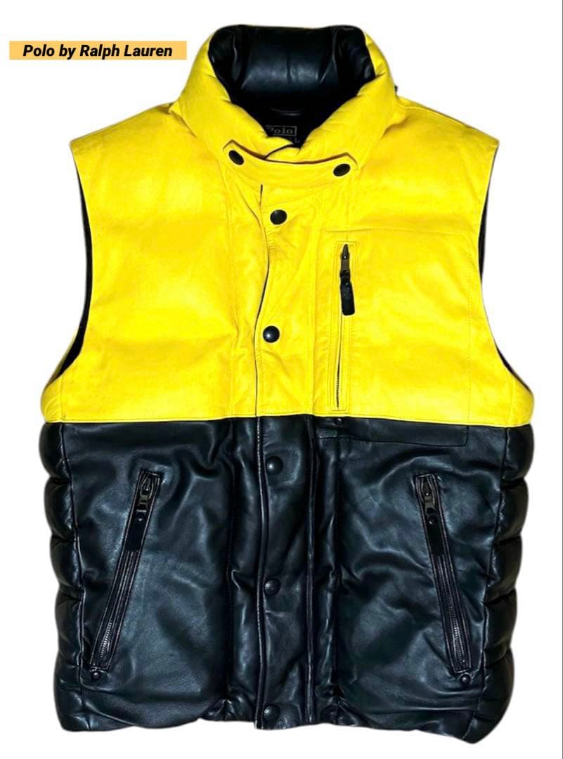 希少 Polo by Ralph Lauren レザーダウンベスト ヴィンテージ