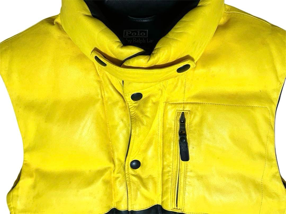 希少 Polo by Ralph Lauren レザーダウンベスト ヴィンテージ