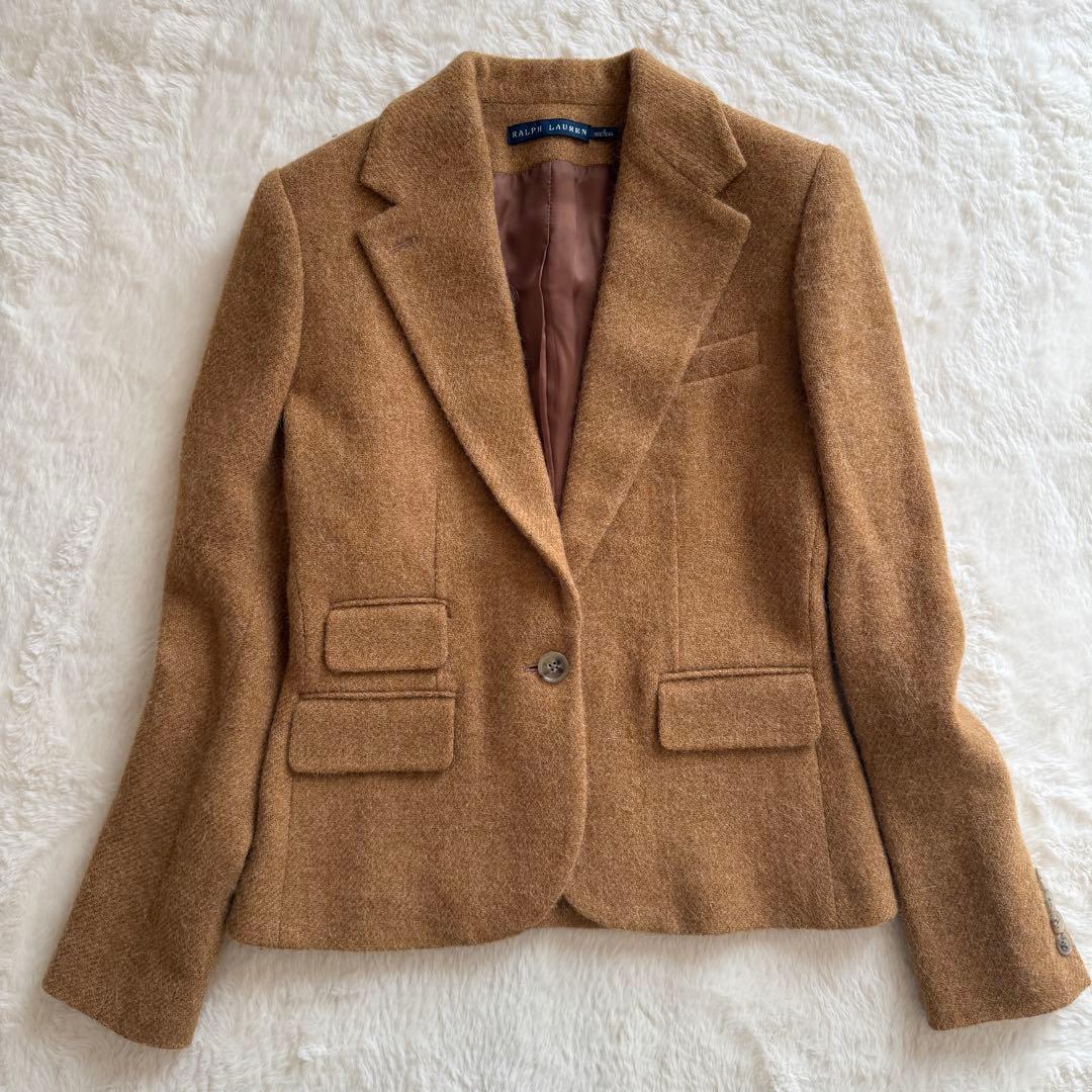 【極美品】　ラルフローレン　ジャケット　アルパカ混　1B キャメル　M