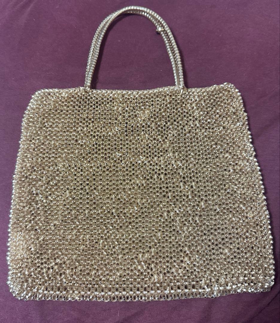 【美品】ANTEPRIMA アンテプリマ ワイヤーバッグ スクエア ゴールド