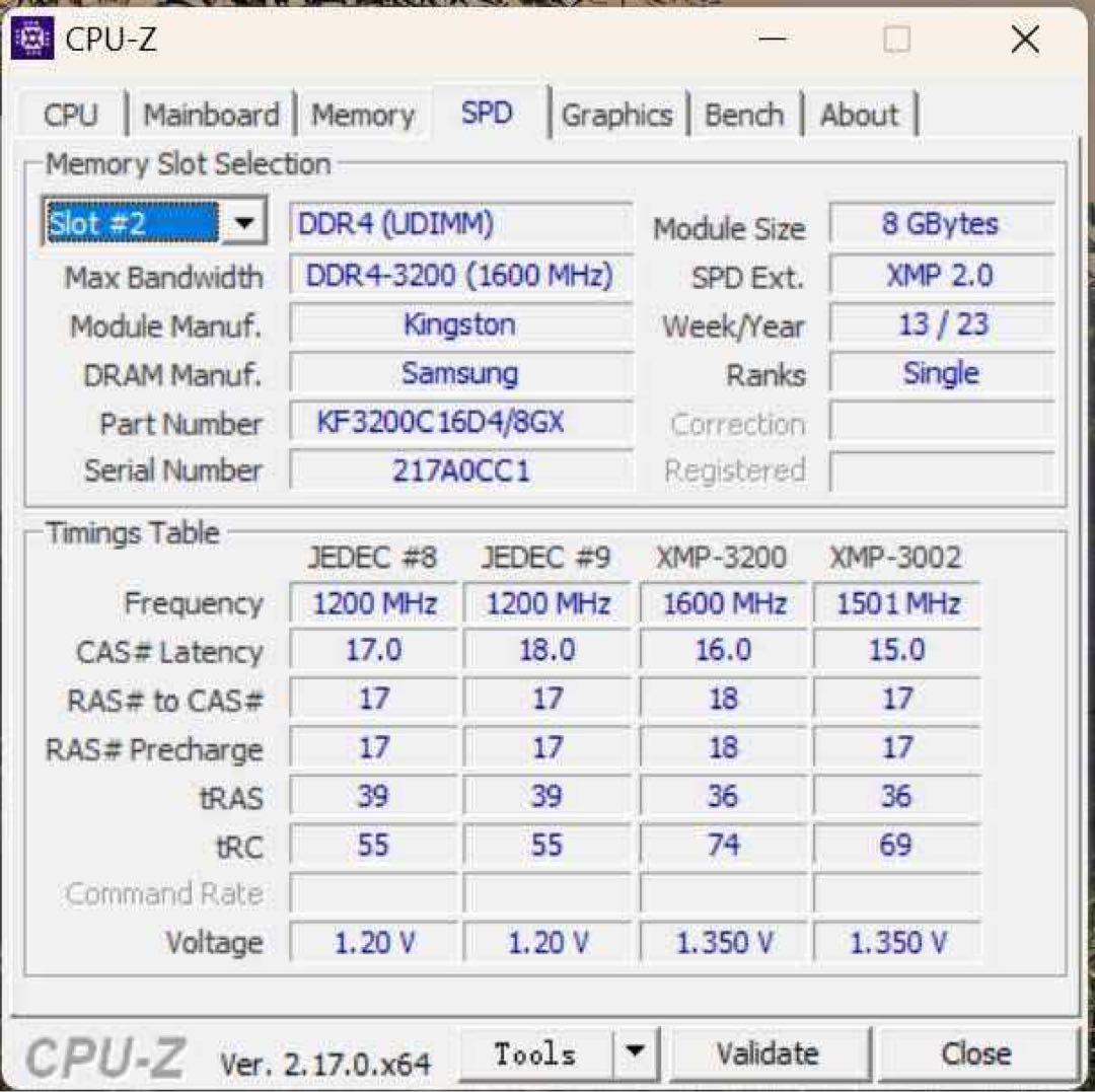 Kingston FURY Beast DDR4-3200 16GB（8GB×2