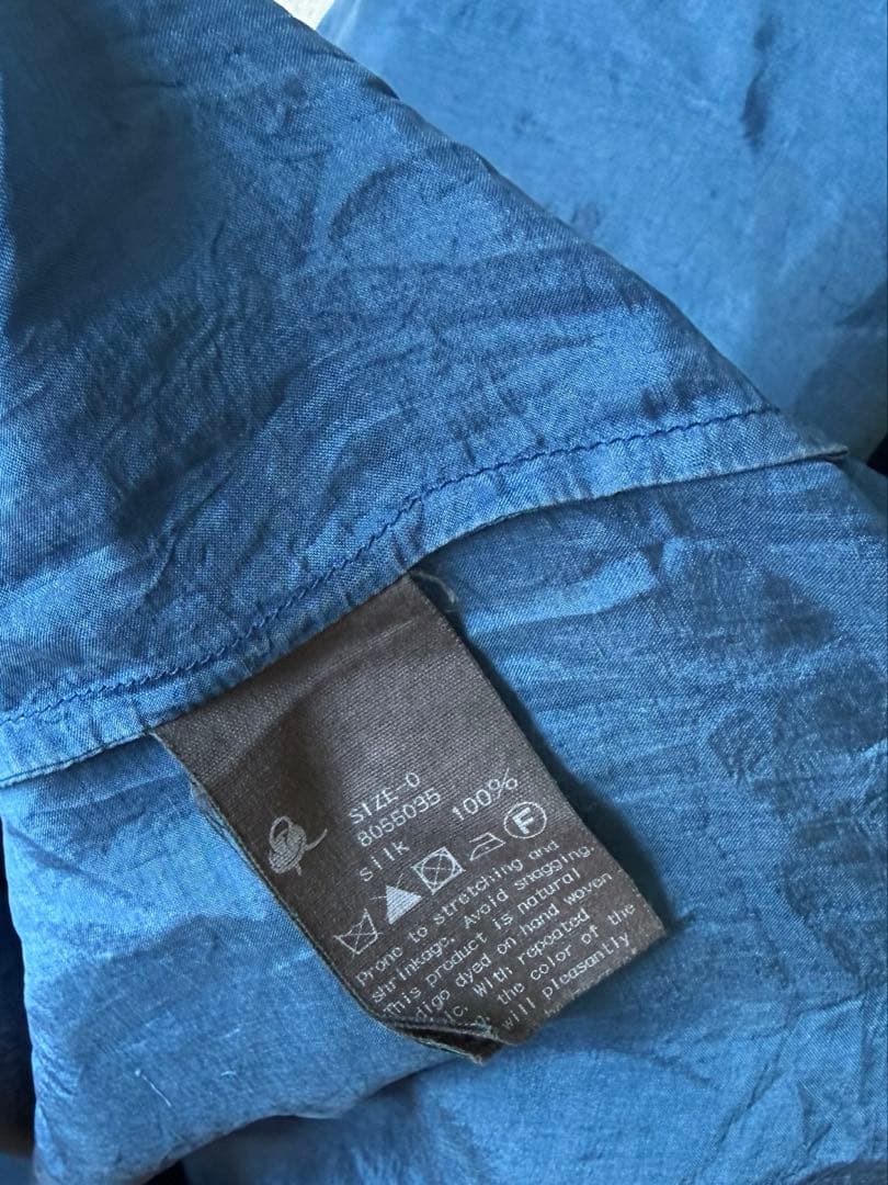 45R 藍染め　シルクドレス　フリーサイズ