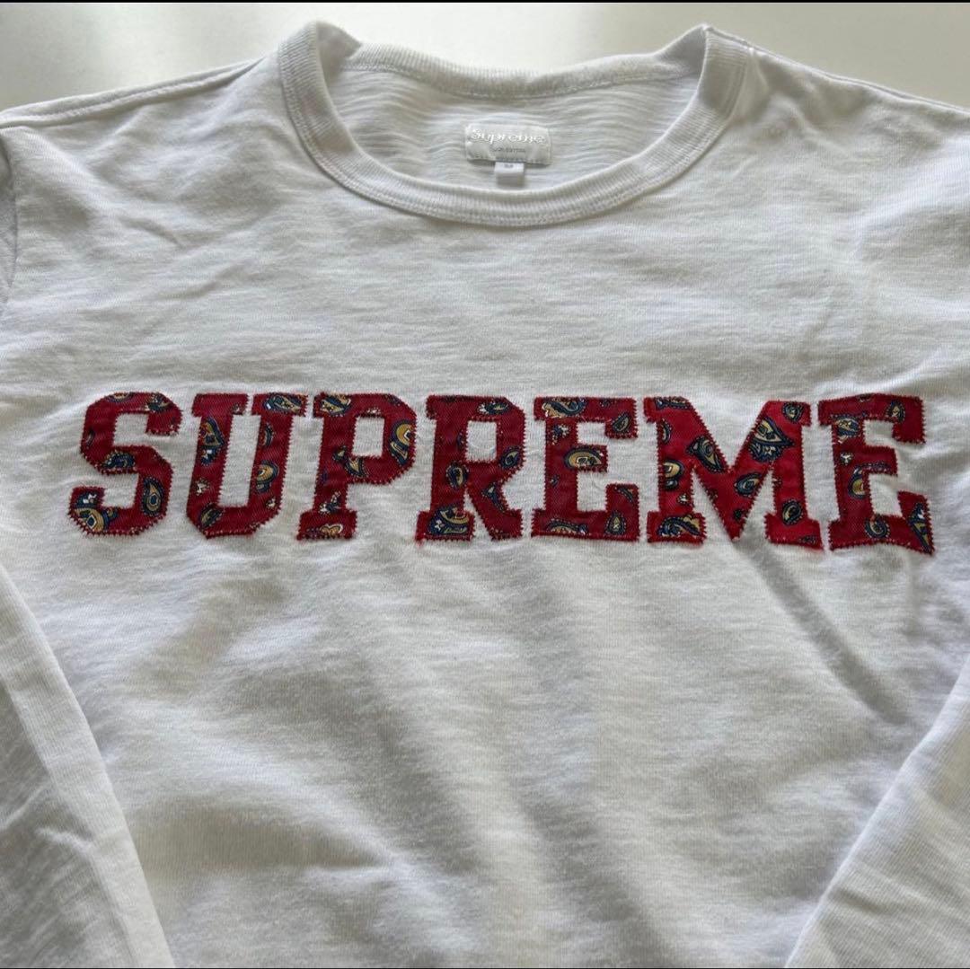 SUPREME 刺繍ロゴ 長袖トレーナー