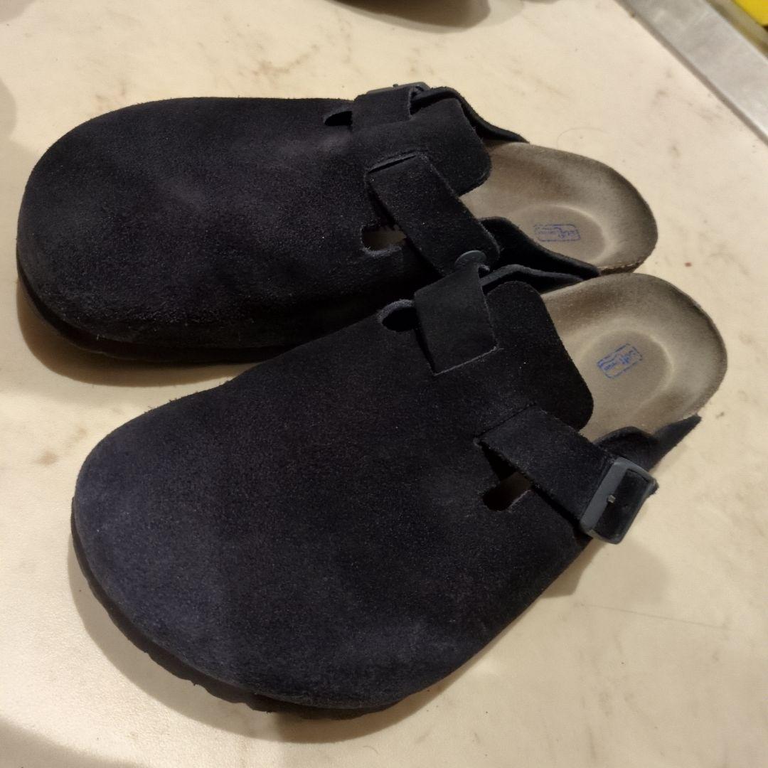 ビルケンシュトック　ボストン　スエード　ネイビー　40