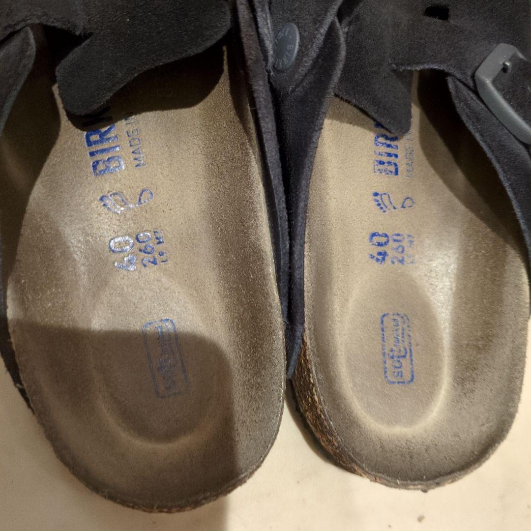 ビルケンシュトック　ボストン　スエード　ネイビー　40