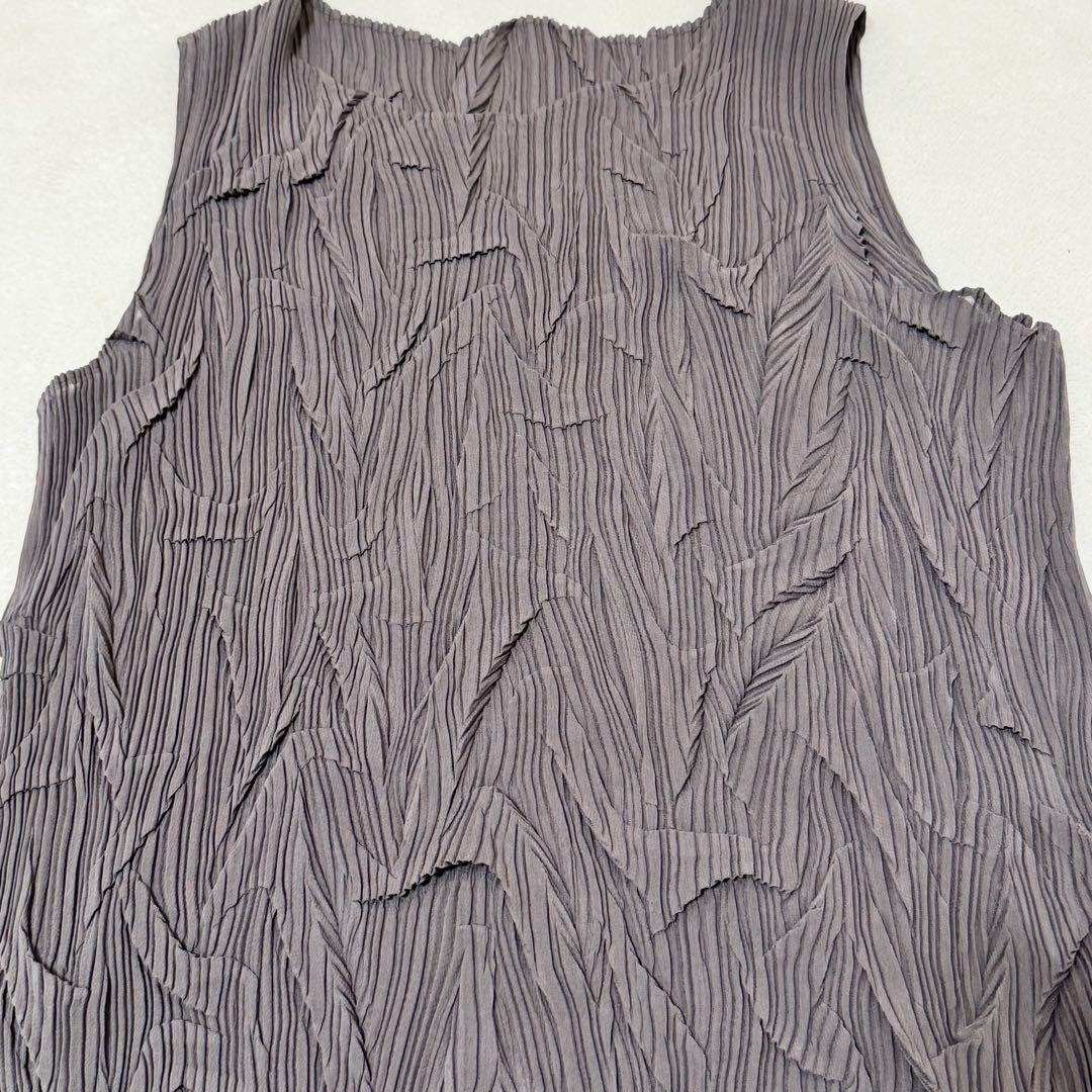 極美品✨ISSEY MIYAKE 立体プリーツ　変形　グレー　チュニック