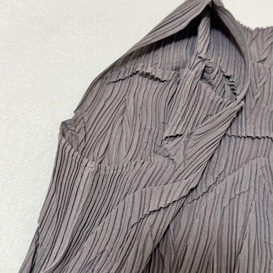 極美品✨ISSEY MIYAKE 立体プリーツ　変形　グレー　チュニック