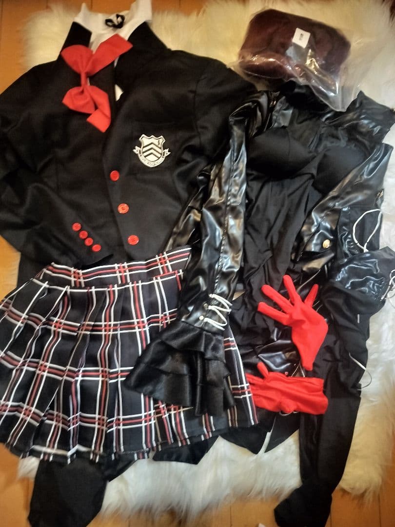 ペルソナ5 P5 ヴァイオレット　芳澤かすみ　怪盗服 制服 コスプレ