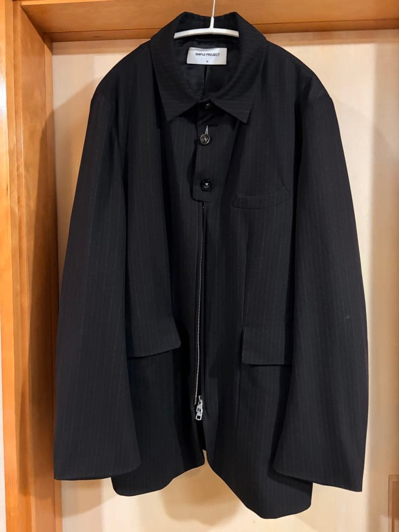 SIMPLE PROJECT ブラック ストライプ ジャケット M