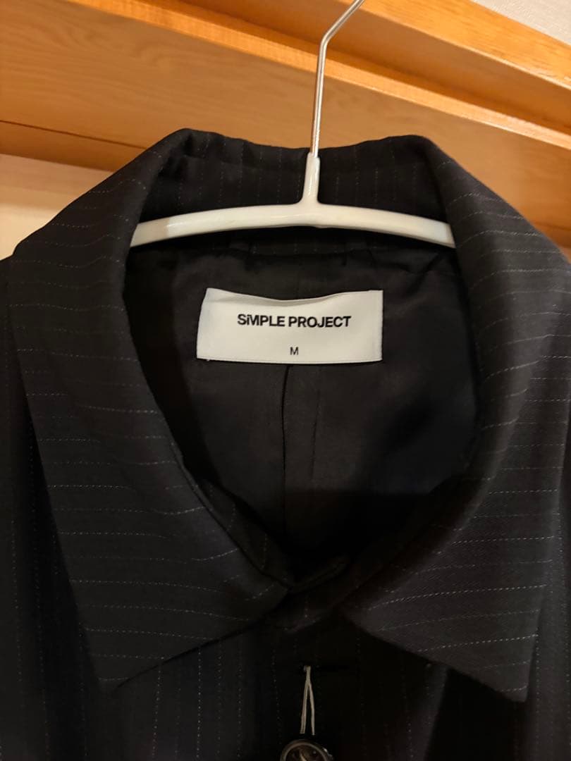 SIMPLE PROJECT ブラック ストライプ ジャケット M