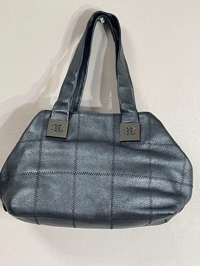 シャネル CHANEL トートバッグ チョコバーハン ドバッグ キャビアスキン