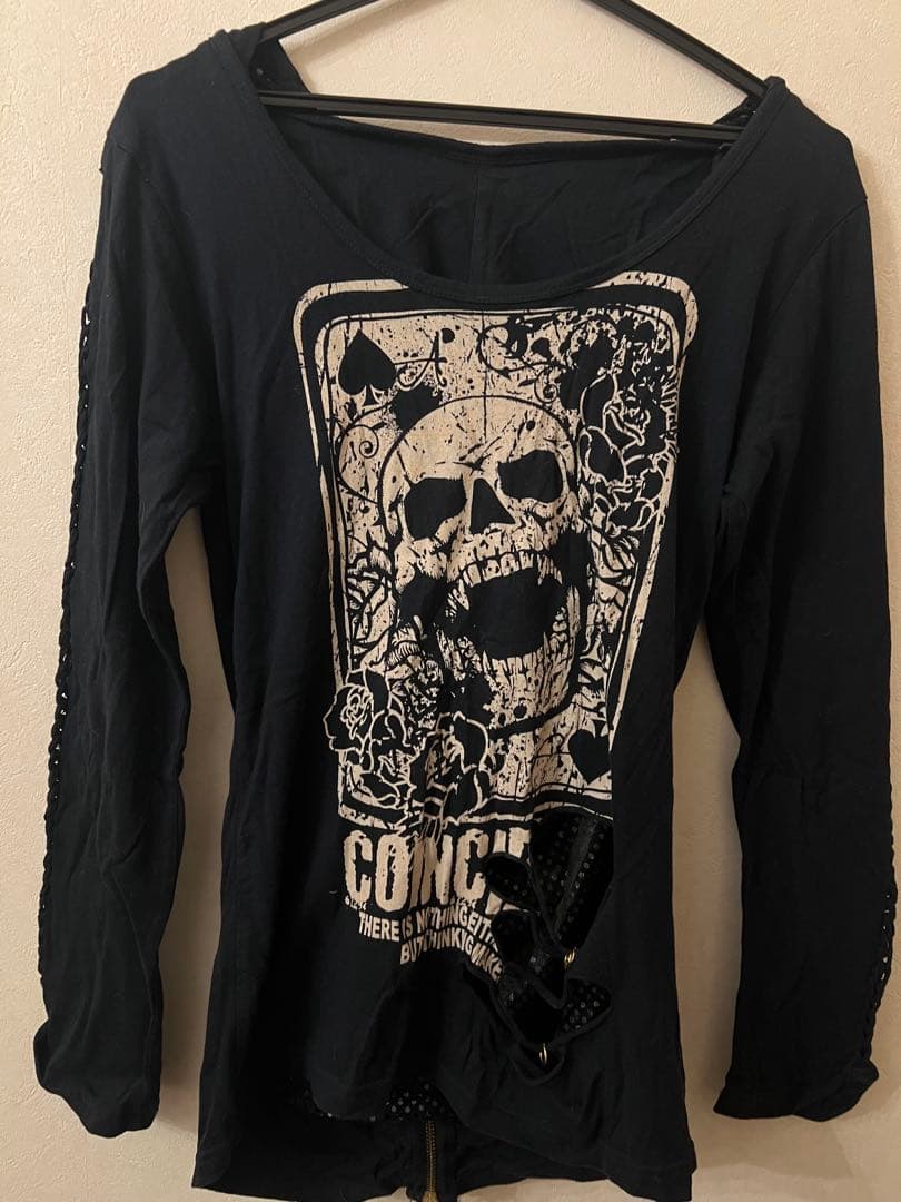 レア希少 d.i.a. ギャル服 ドクロ 骸骨 トップス スカル 平成ギャル