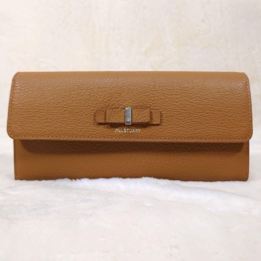 【極美品】JILL STUART キャメル レザー長財布 ラウンドファスナー