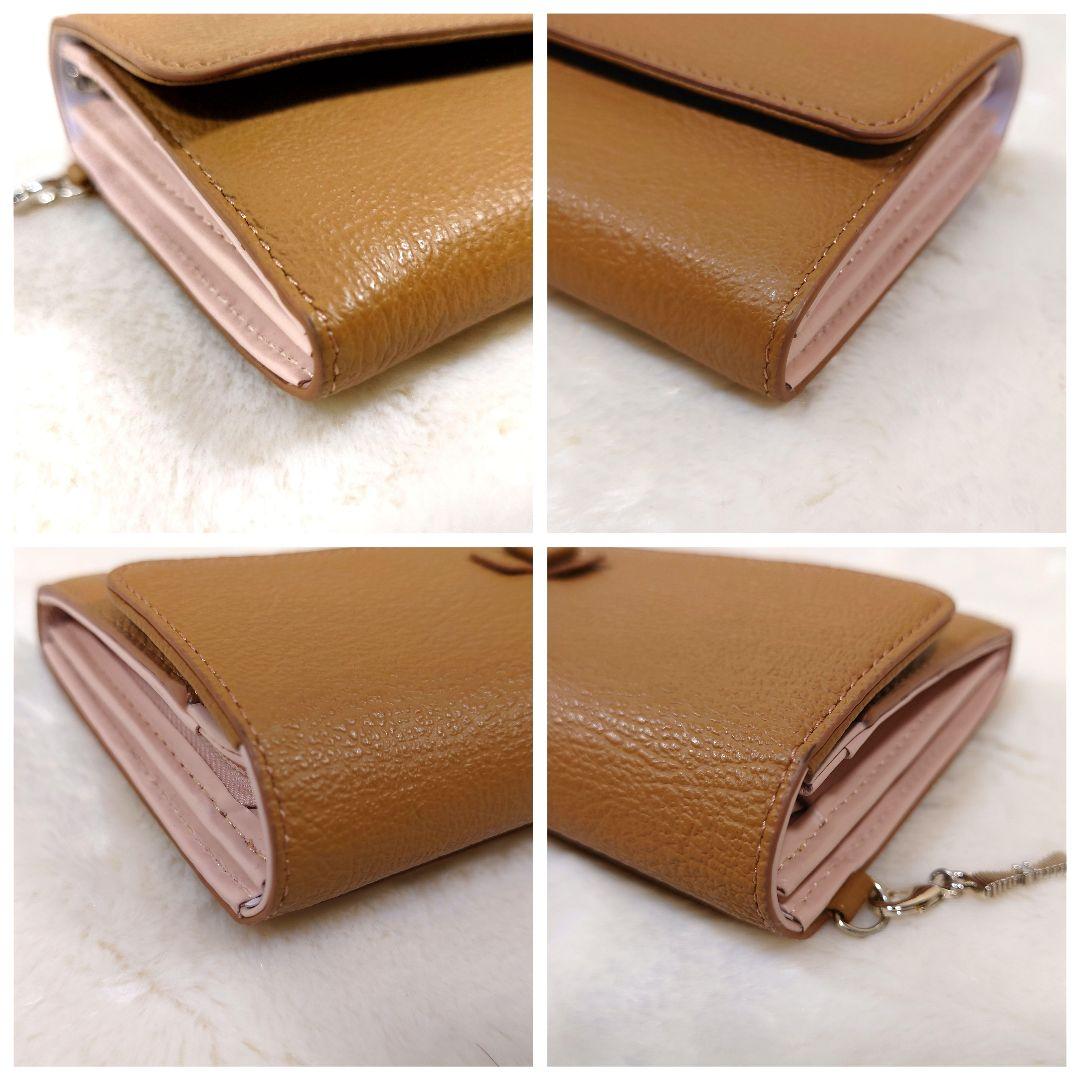 【極美品】JILL STUART キャメル レザー長財布 ラウンドファスナー