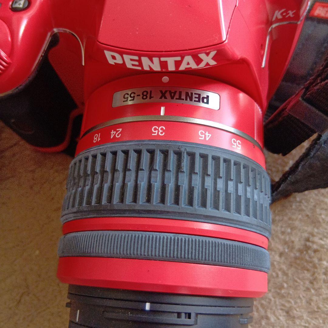 PENTAX K-x デジタル一眼レフカメラセット　赤