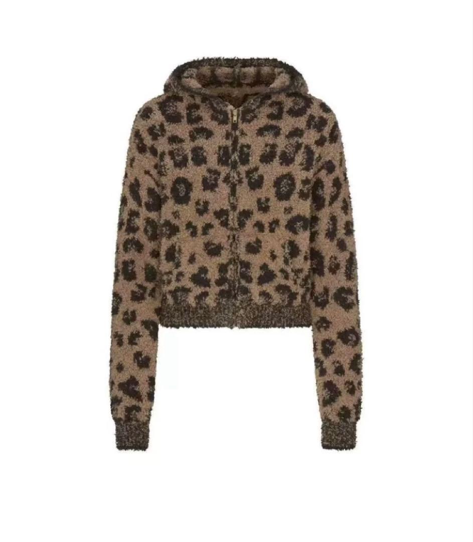Skims ヒョウ柄フード付きジャケット