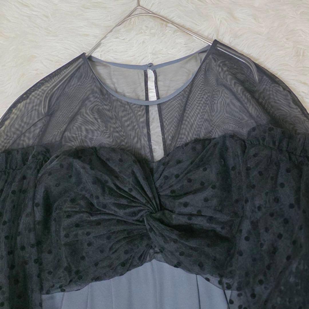 ANDRESDフロッキードットパンツドレス