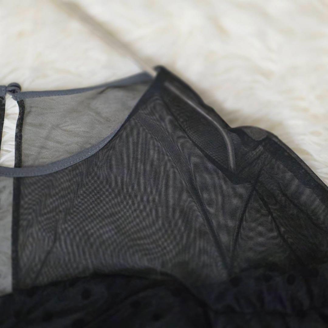 ANDRESDフロッキードットパンツドレス