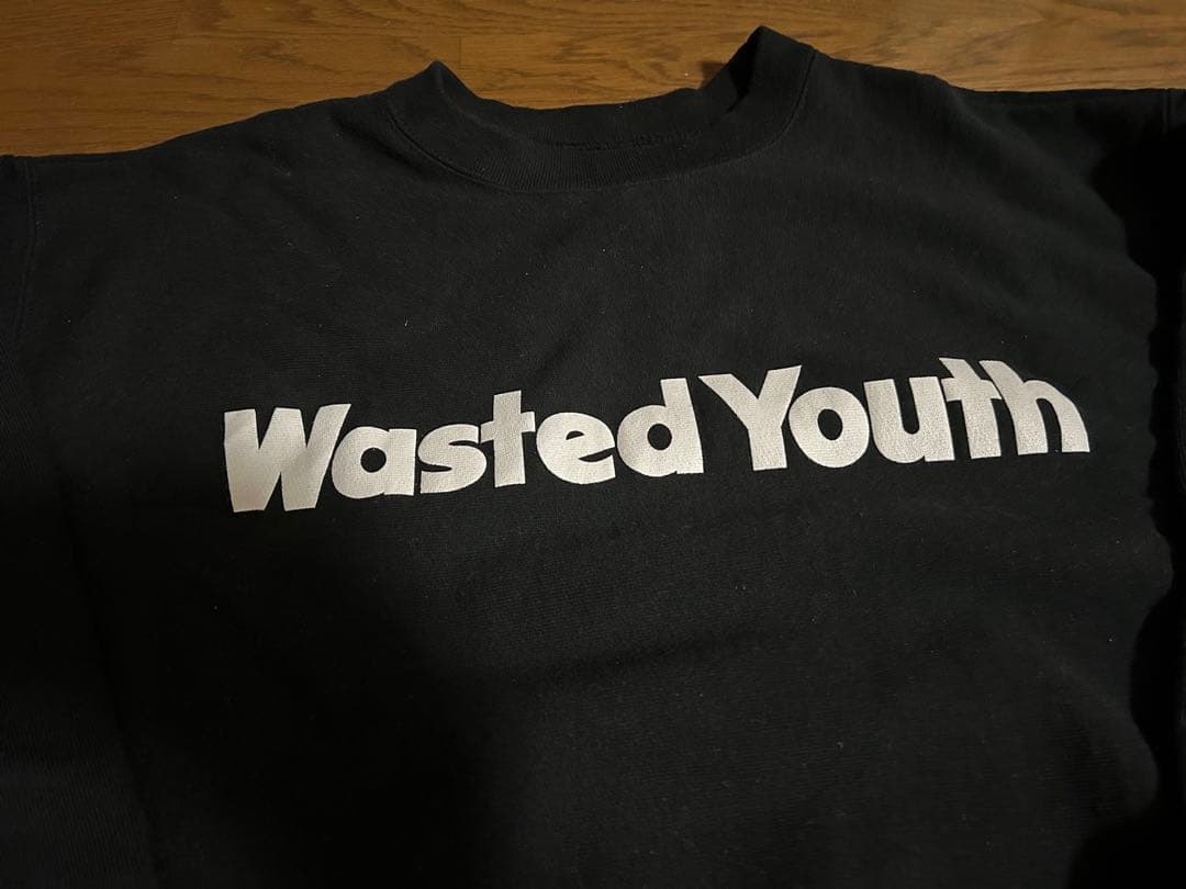 Wasted Youth クルーネックスウェット ブラック