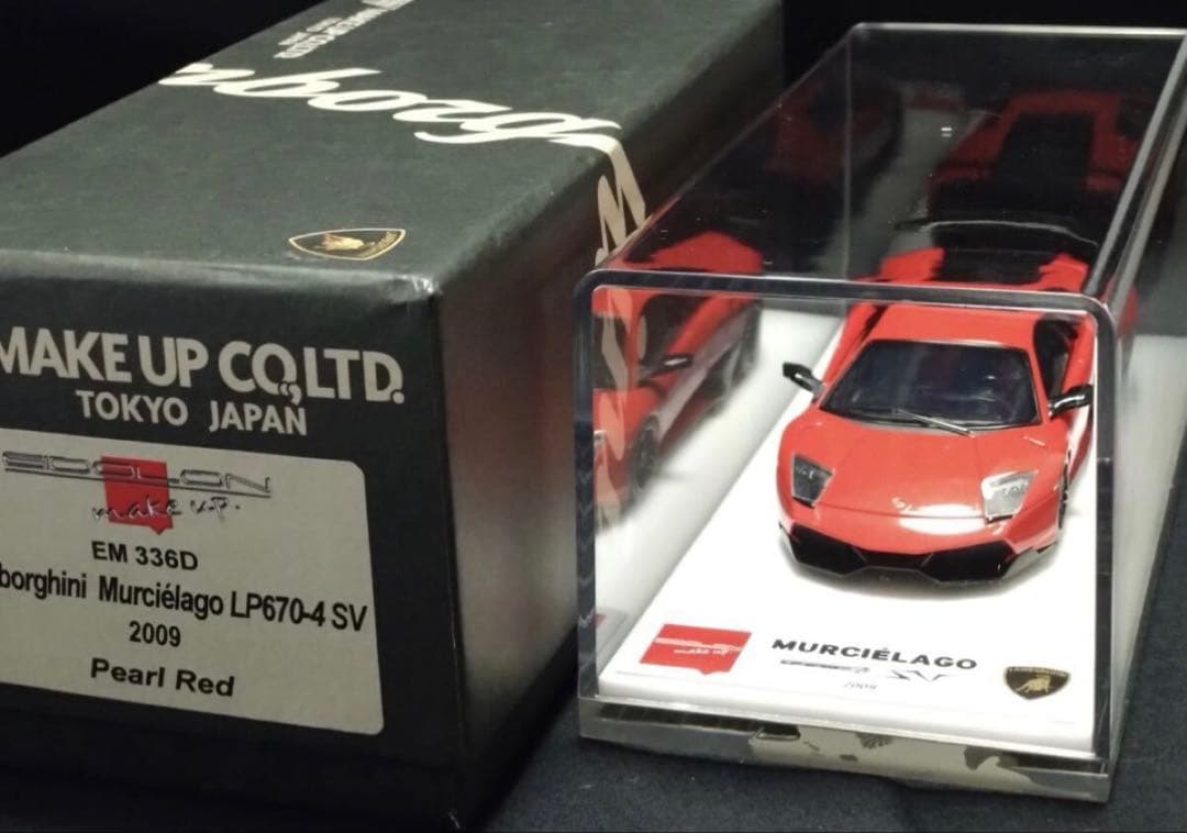 メイクアップ1/43ランボルギーニムルシエラゴ　LP670-4 SVパールレッド