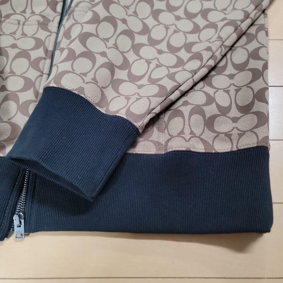 COACH フード付きパーカー シグネチャー ジップ フーディー L