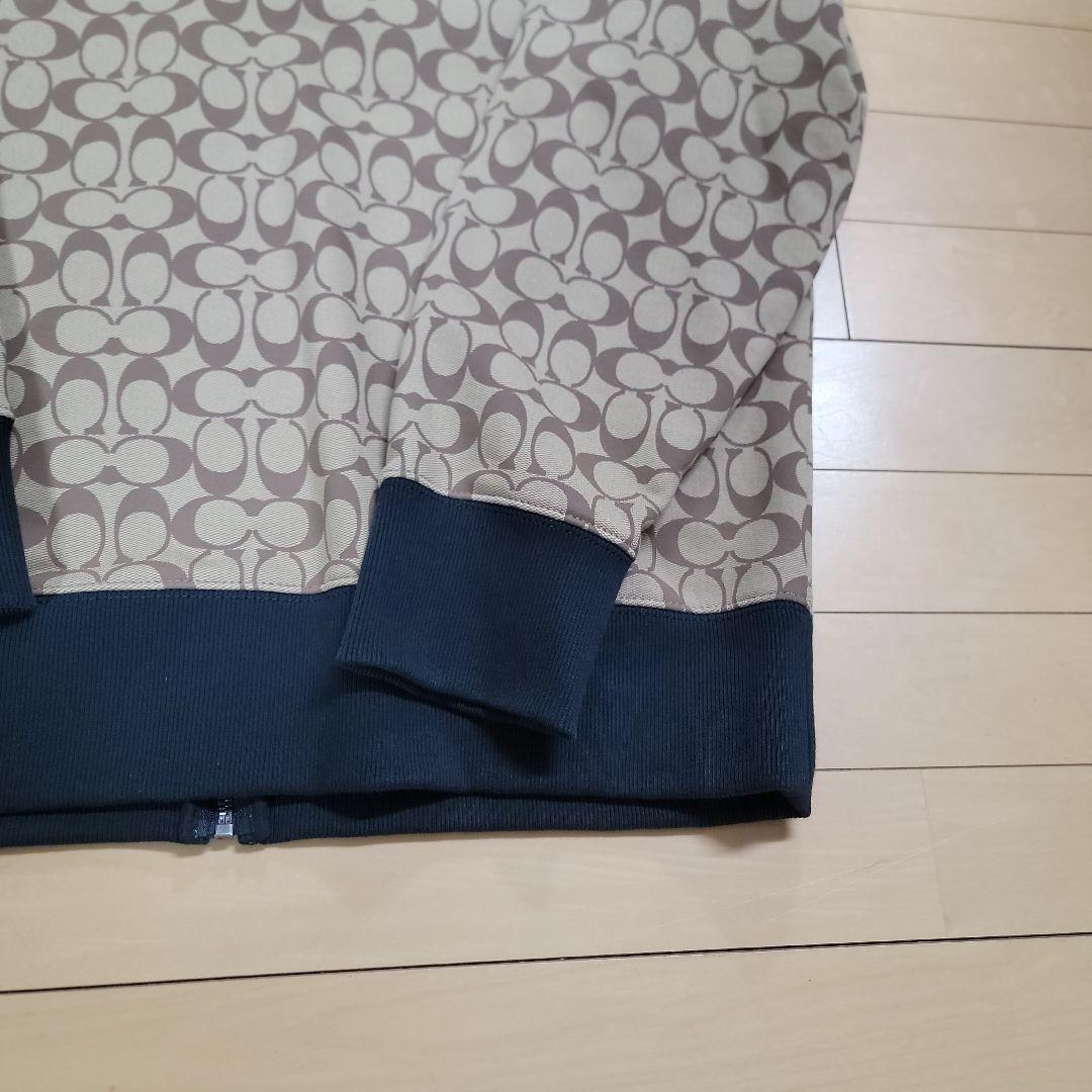COACH フード付きパーカー シグネチャー ジップ フーディー L