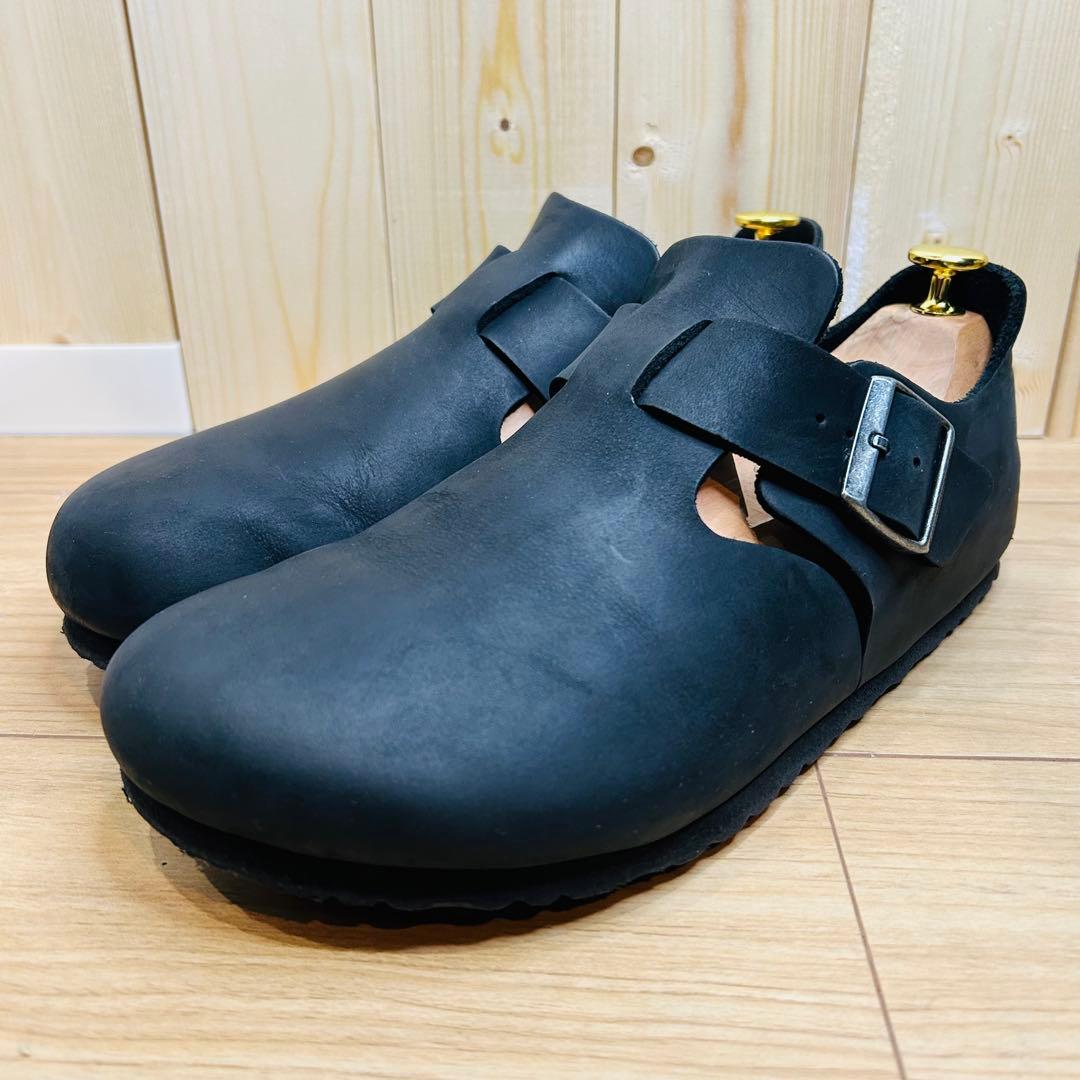 【美品】ビルケンシュトック ロンドン 41（26.5cm）オイルドレザー 黒