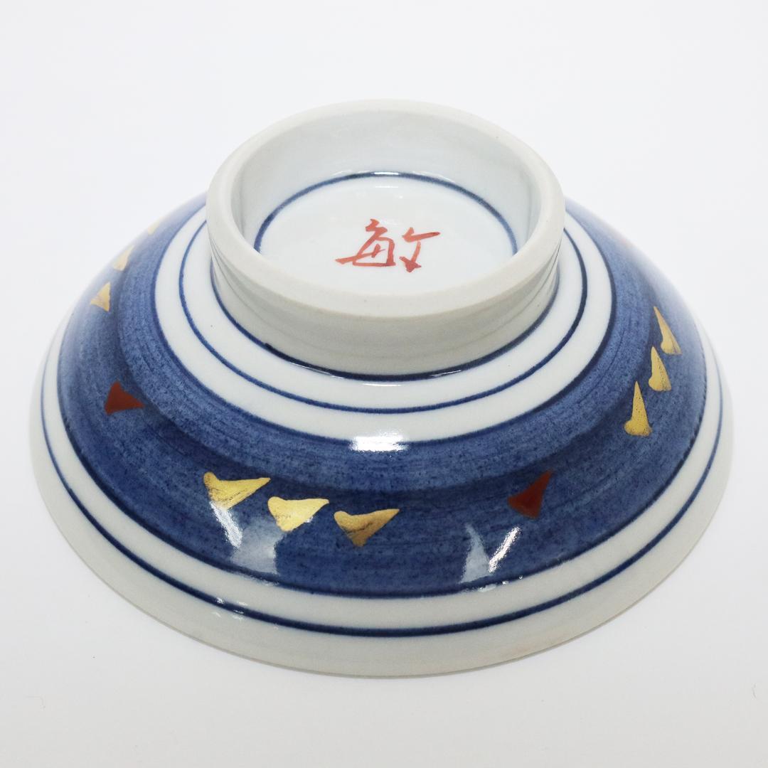 九谷焼 武腰敏昭 色絵九谷絵変り 酒盃 五客 共箱 酒器