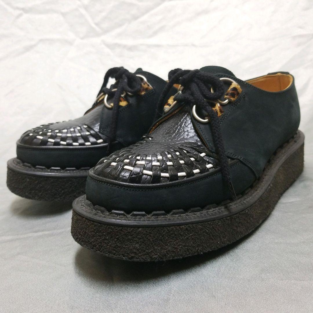 ジョージコックス ギブソン ラバーソール RNA別注 黒 白 レオパード 23