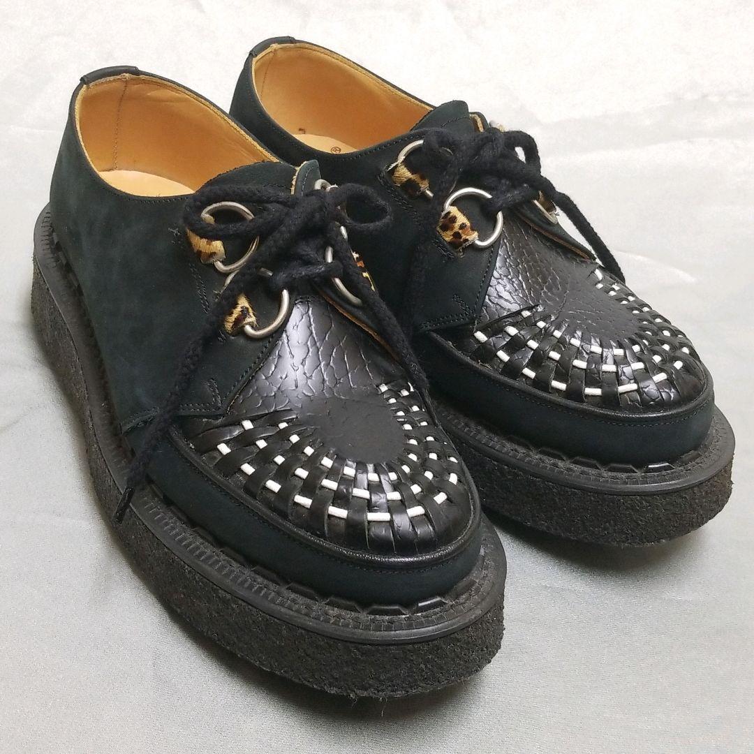 ジョージコックス ギブソン ラバーソール RNA別注 黒 白 レオパード 23