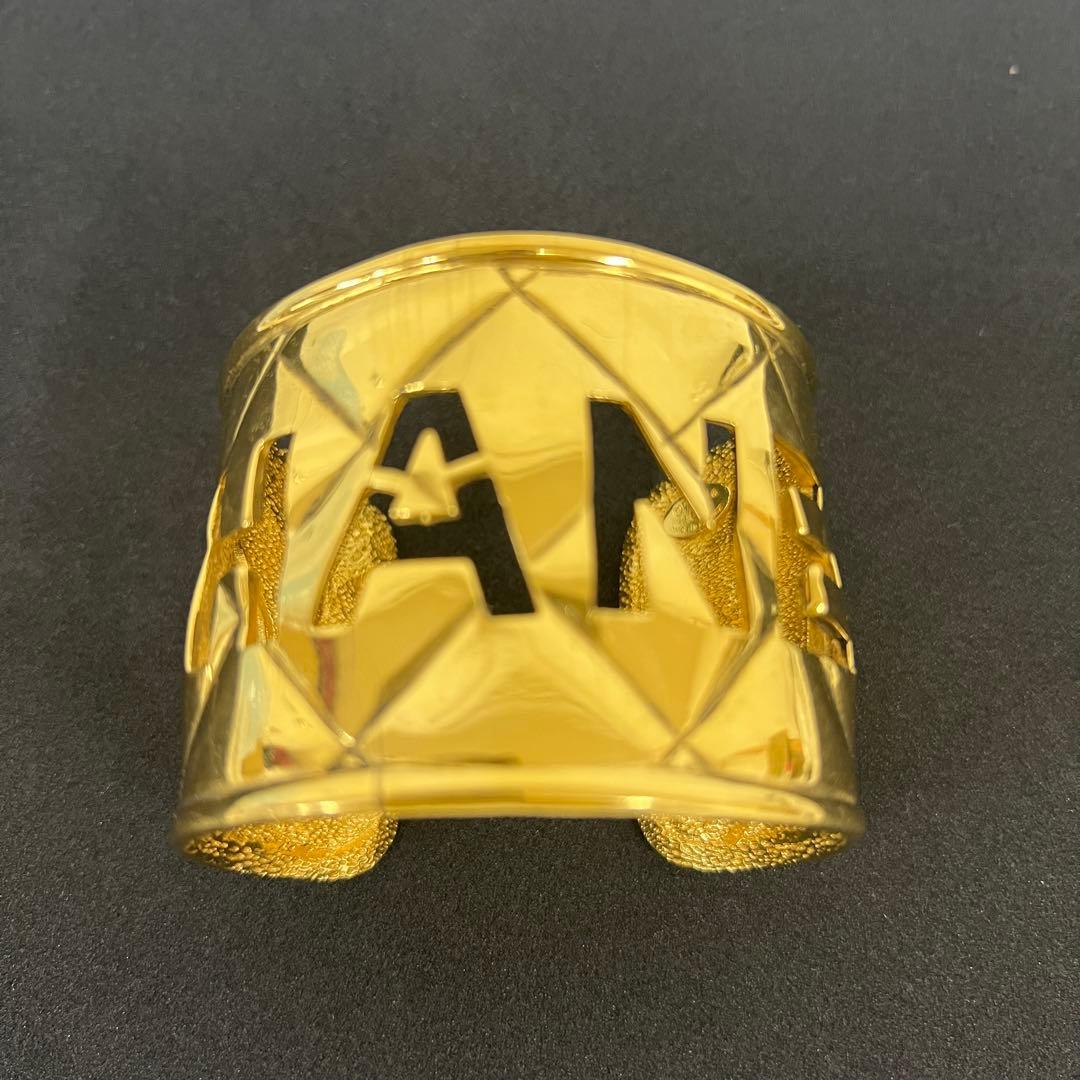 CHANEL シャネル マトラッセ ロゴ バングル ブレスレット ヴィンテージ