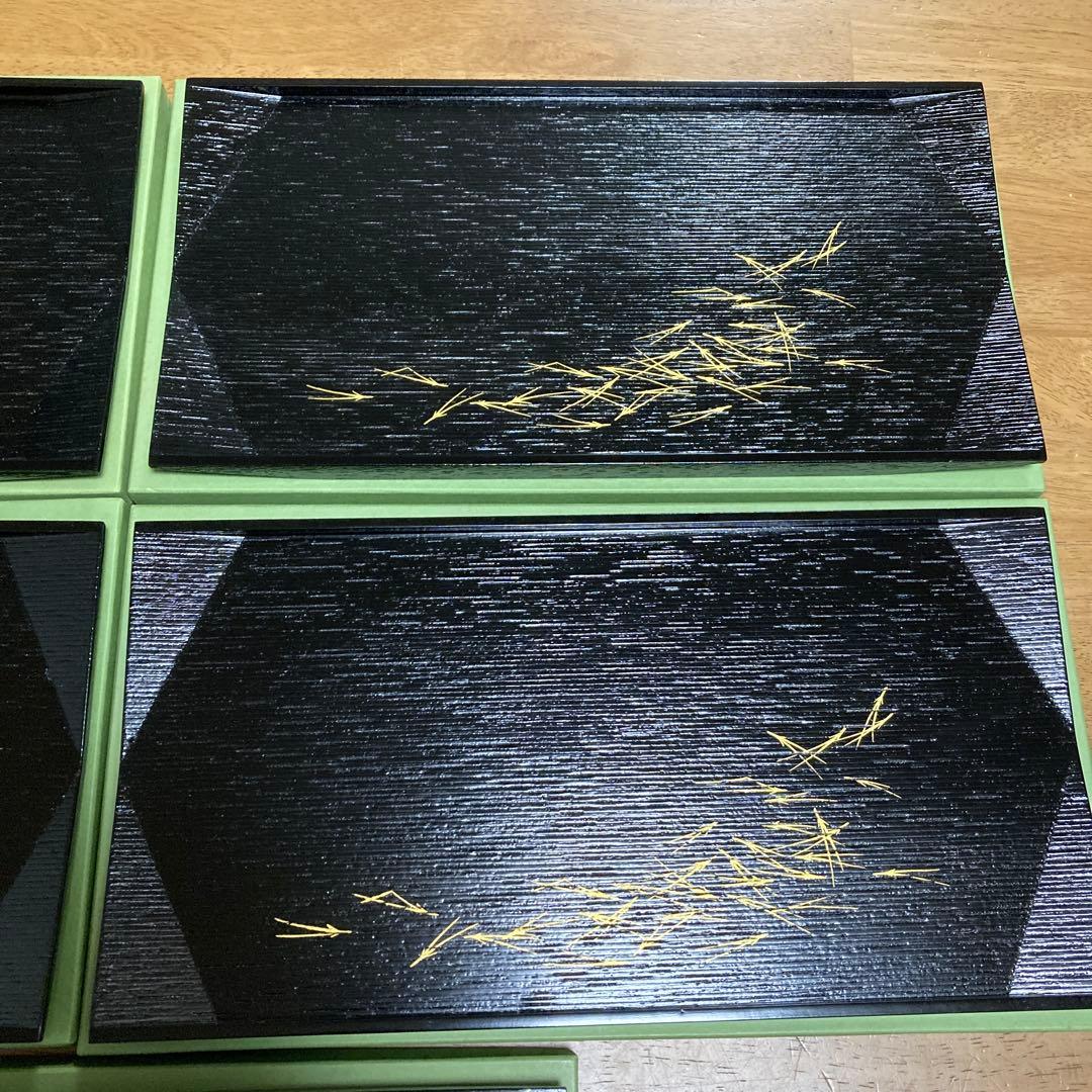 【美品】京都　平安象彦　松葉ゲストプレート 5枚　5客　セット