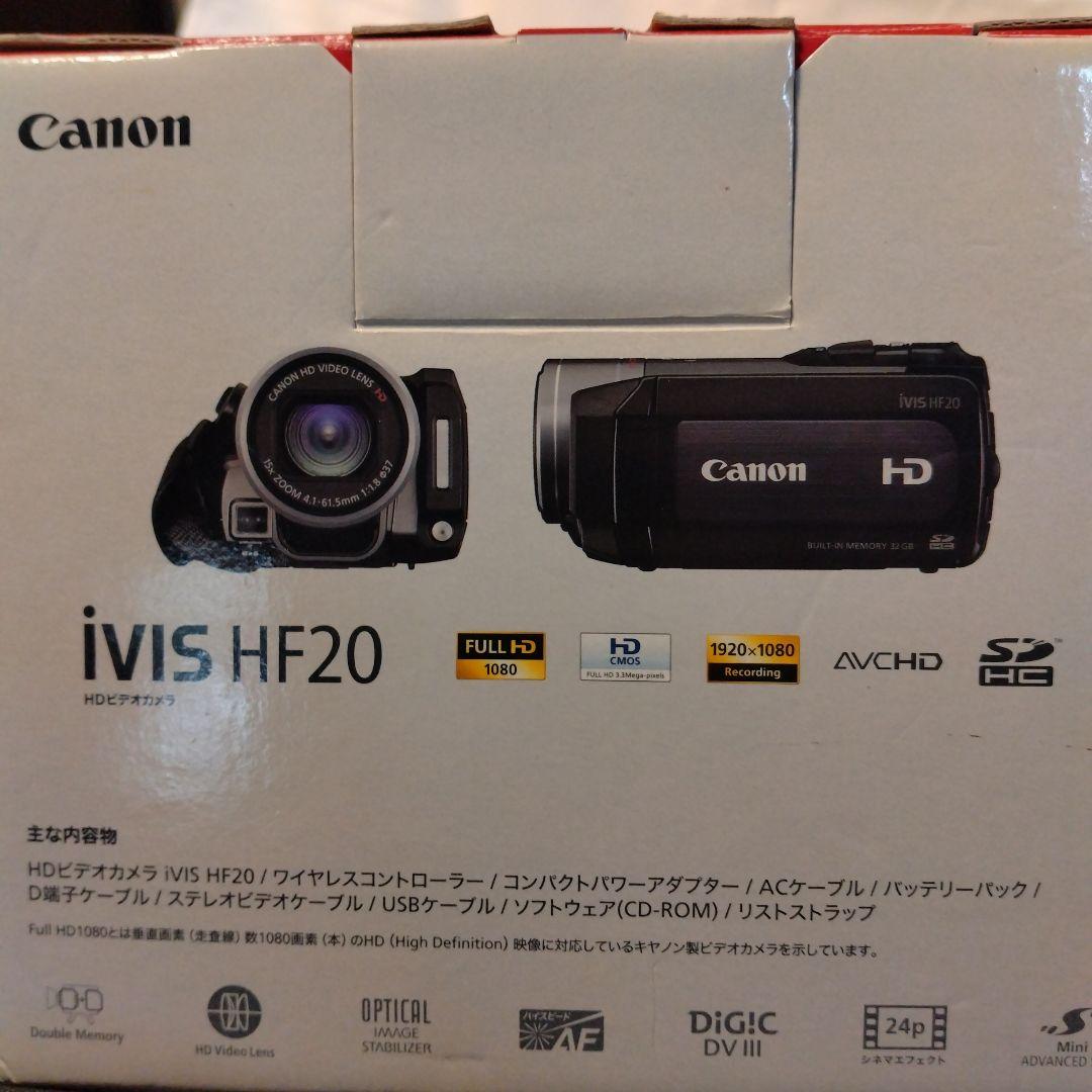 Canon iVIS HF20 ビデオカメラ 本体　動作確認済み　付属品完備