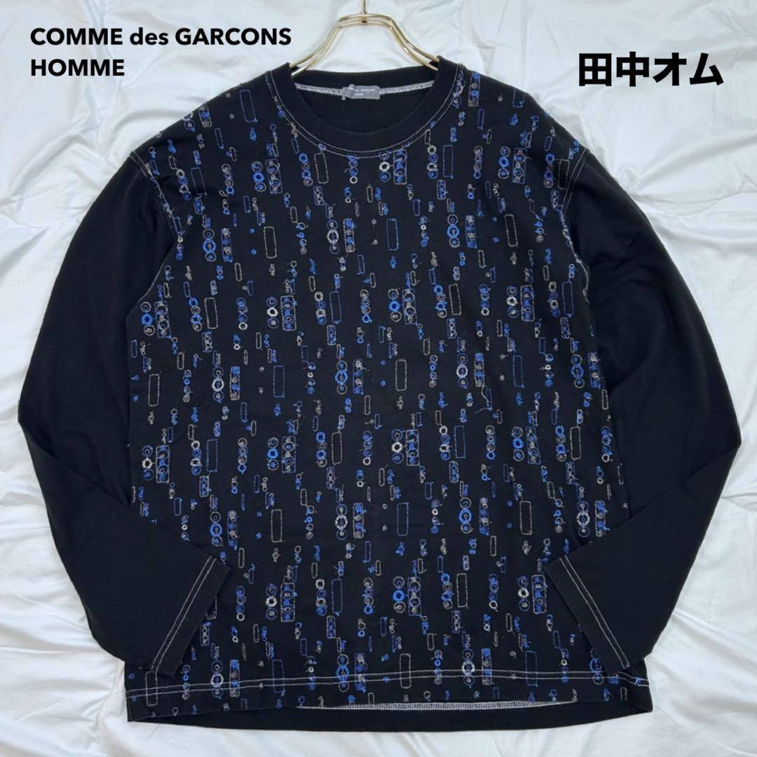 COMME des GARCONS HOMME 田中オム 刺繍 デザイン ロンT
