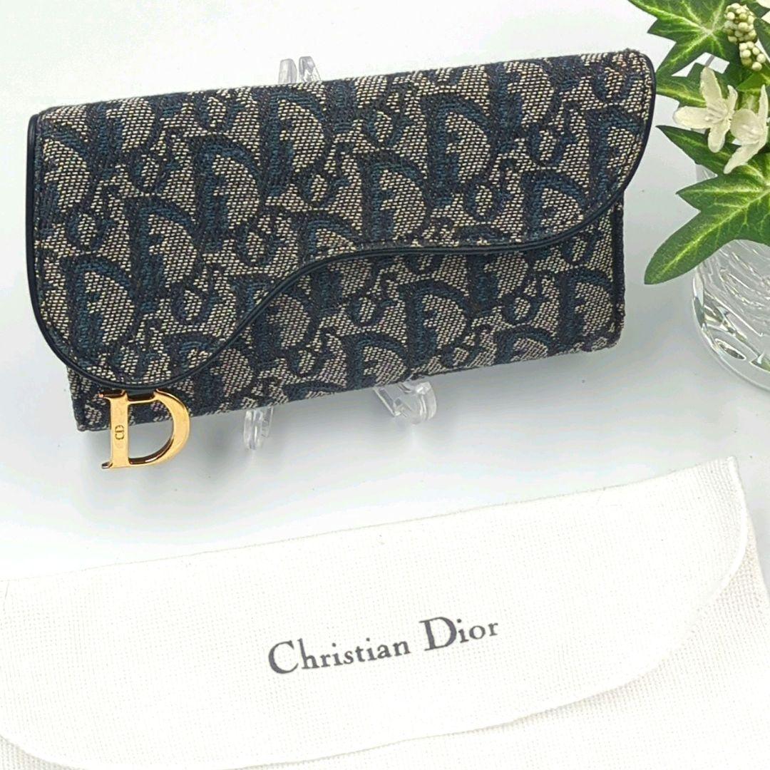 Dior クリスチャン ディオール トロッター サドル 長財布