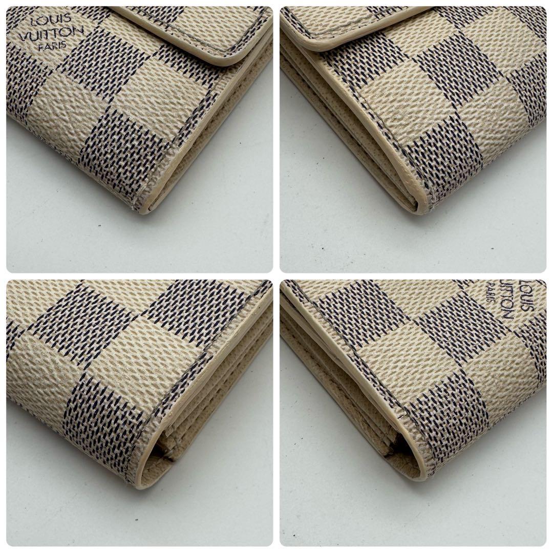 【極美品】ルイヴィトン　ダミエ・アズール　サラ　長財布　カード10枚　財布　白