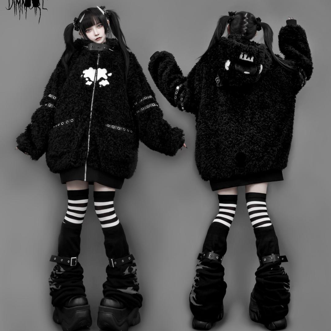 GLOOMY × DimMoire グルーミーボアパーカー Black
