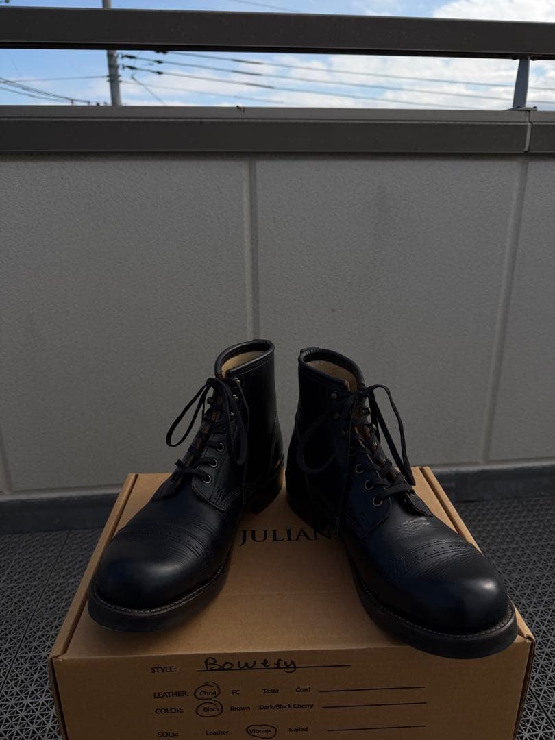レア ジュリアンワークブーツ バウリー ブラック　サイズ11インチ