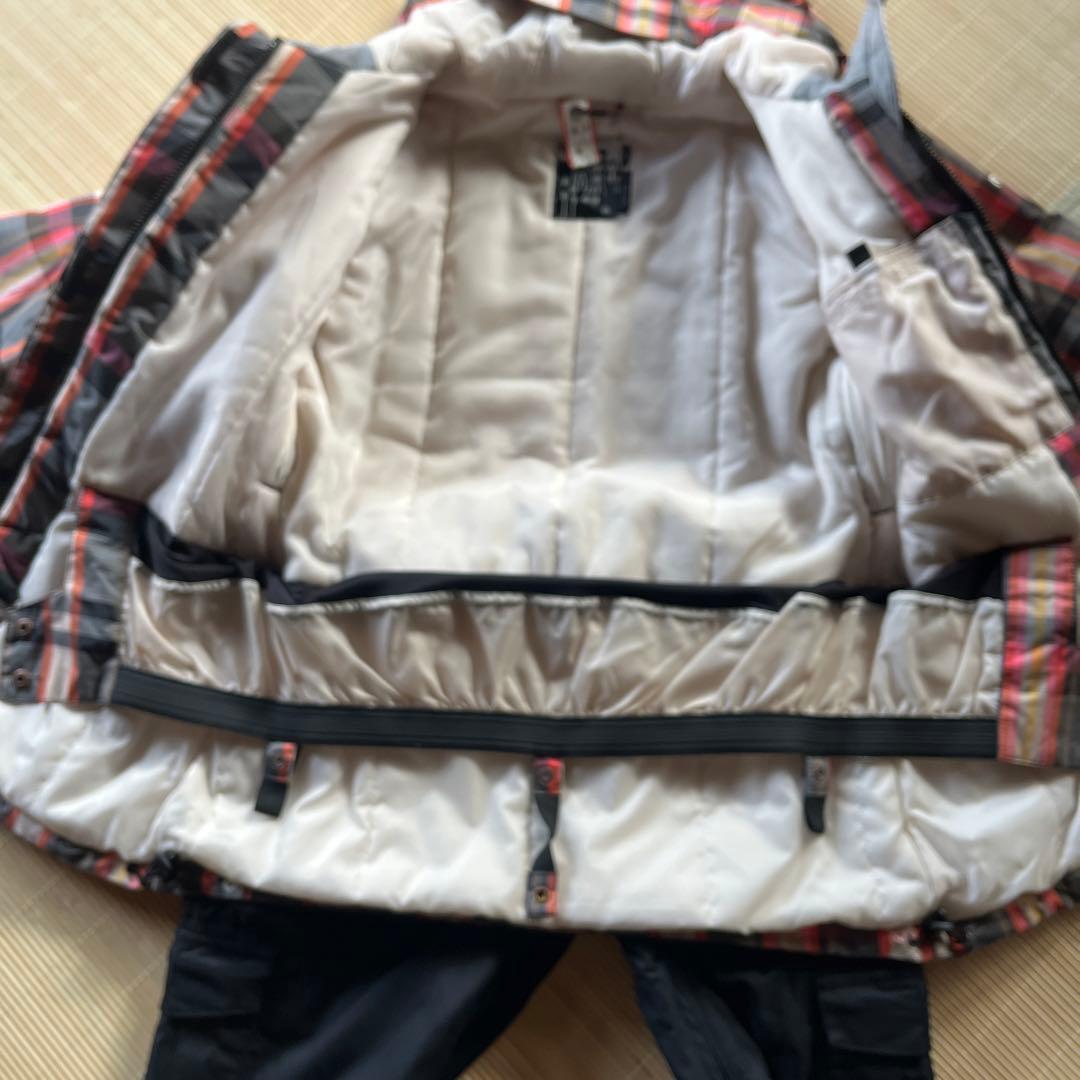 ROXY フード付きチェック柄ジャケット