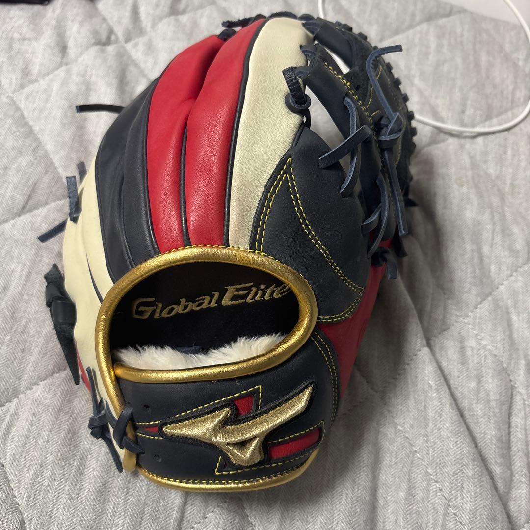 Global Elite グローブ 赤/白/青軟式用