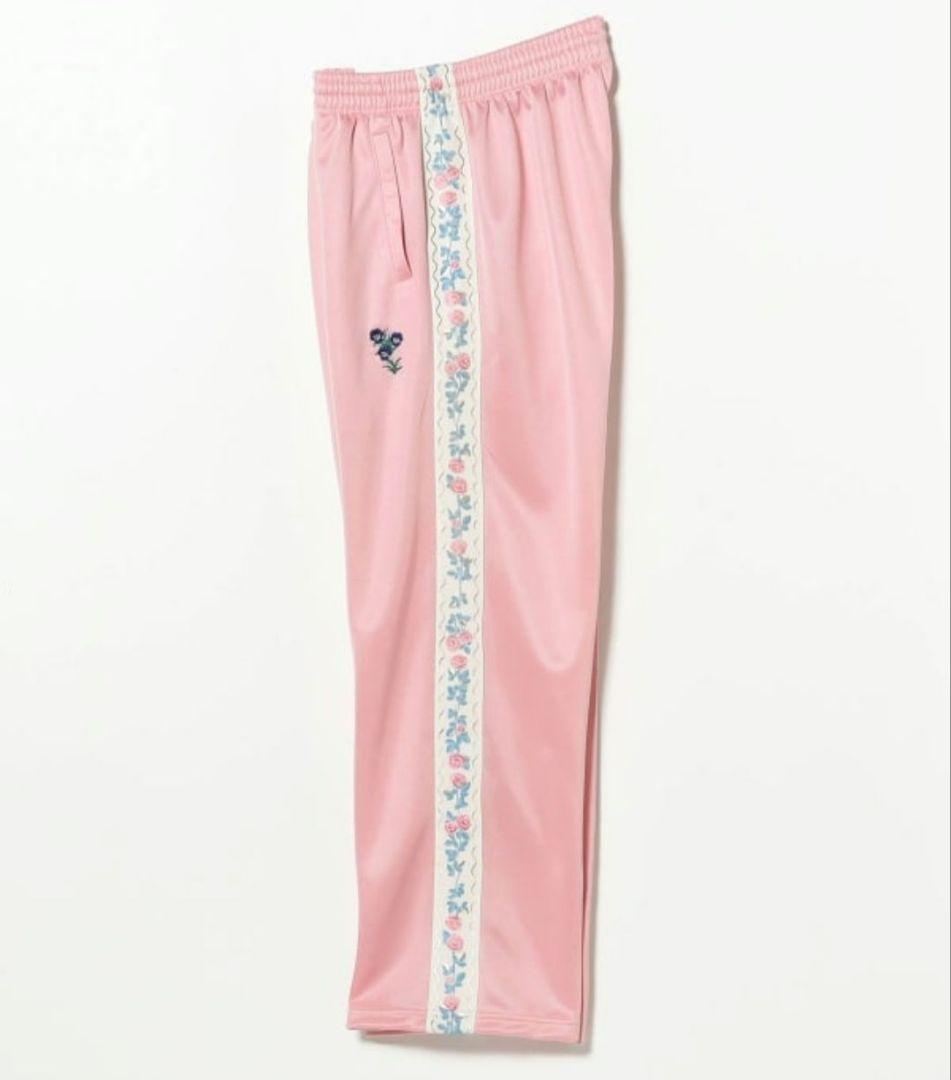 BEAMS RURU MARY'S お花のティグレ ジャージ パンツ ピンク