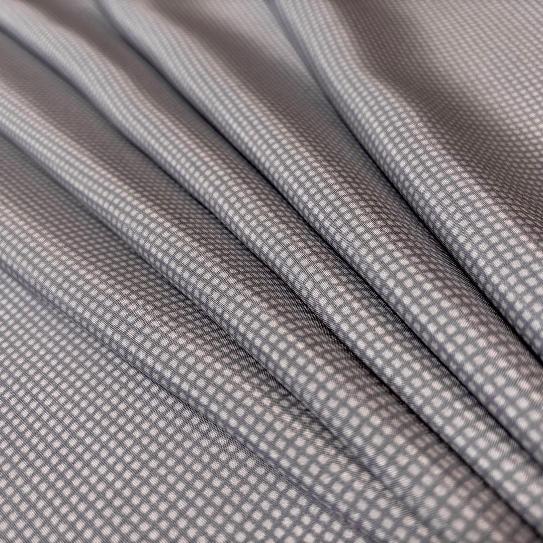 最終値下げ！【正反 長襦袢】正絹 格子 未仕立て 長さ13.5m 巾37cm