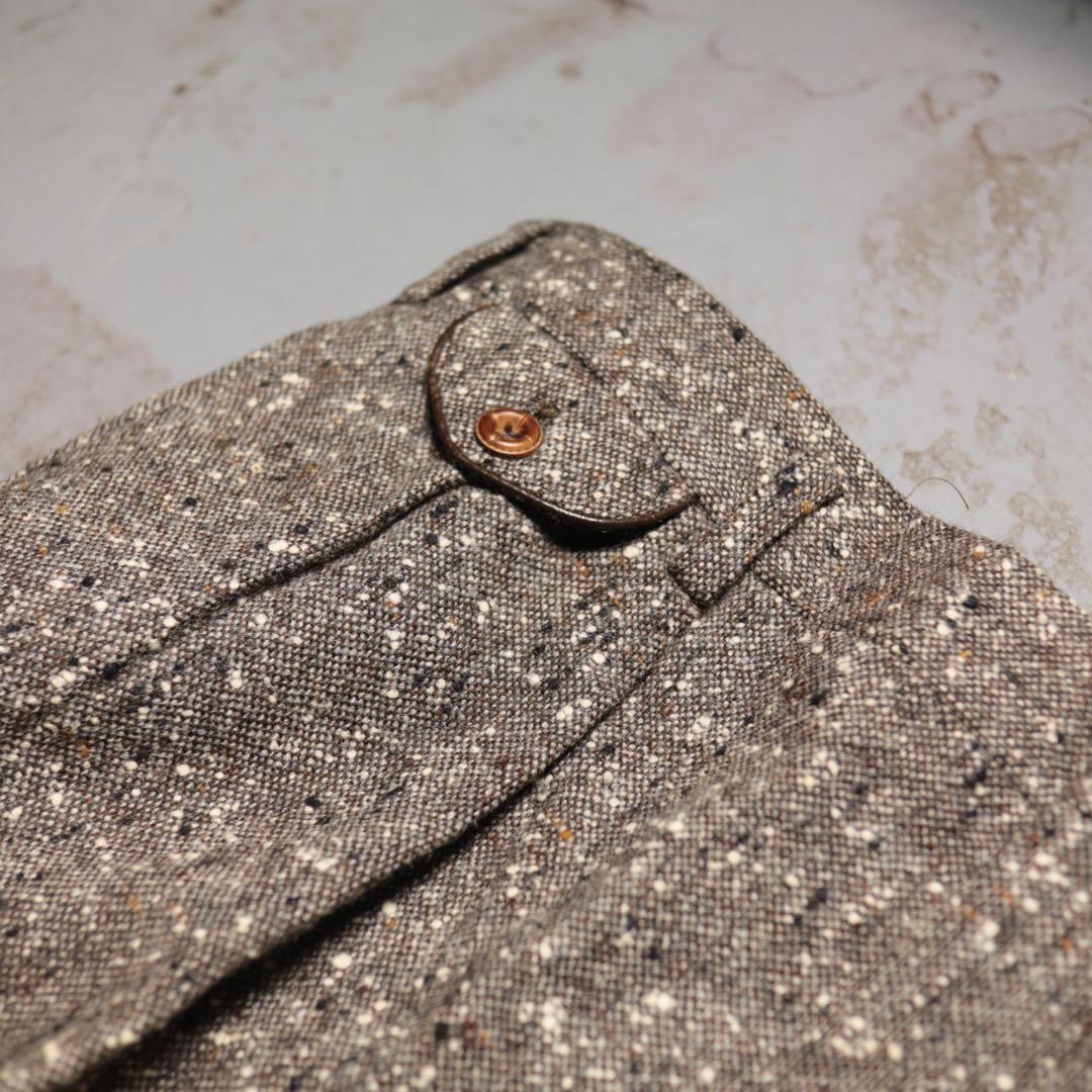 80s 90s ワイドスラックス ネップ ツータック ロカビリー アメカジ