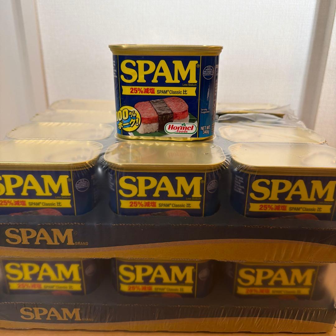 お買い得スパムランチョンミート　減塩 340g 24缶セットになります。