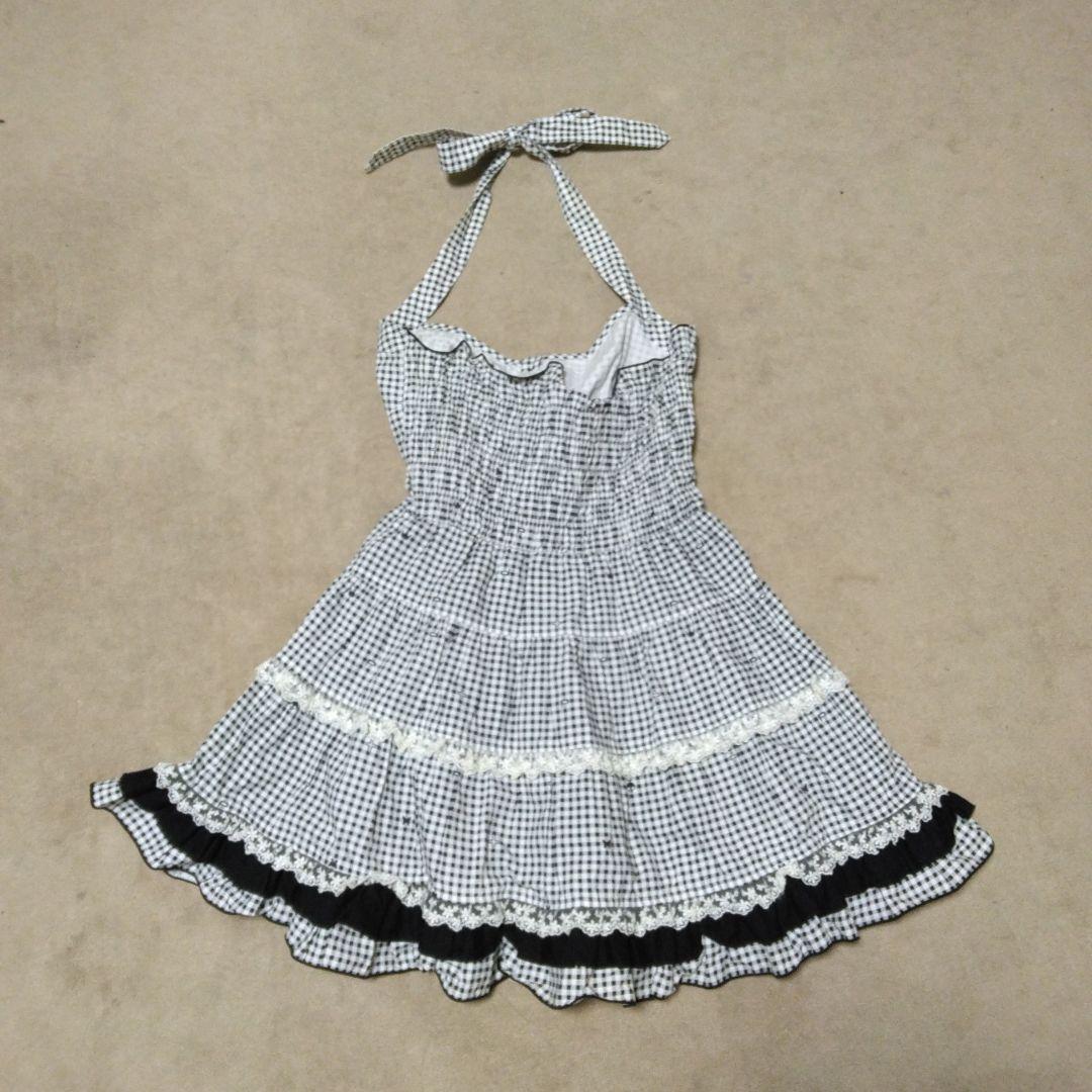 PUTUMAYO ホルターネック ギンガムチェック ワンピース