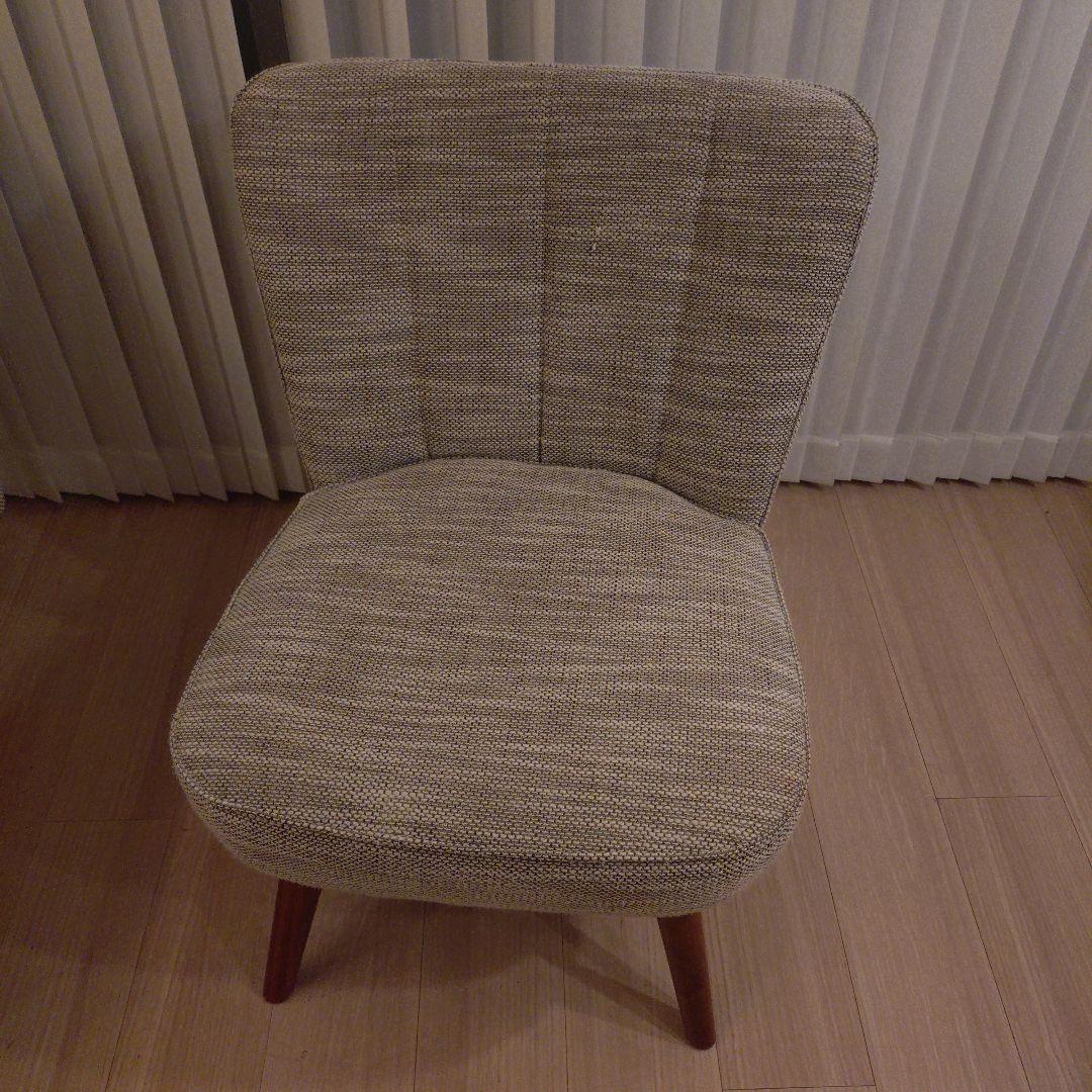 【中古品】unico 1人掛けソファ　グレージュ