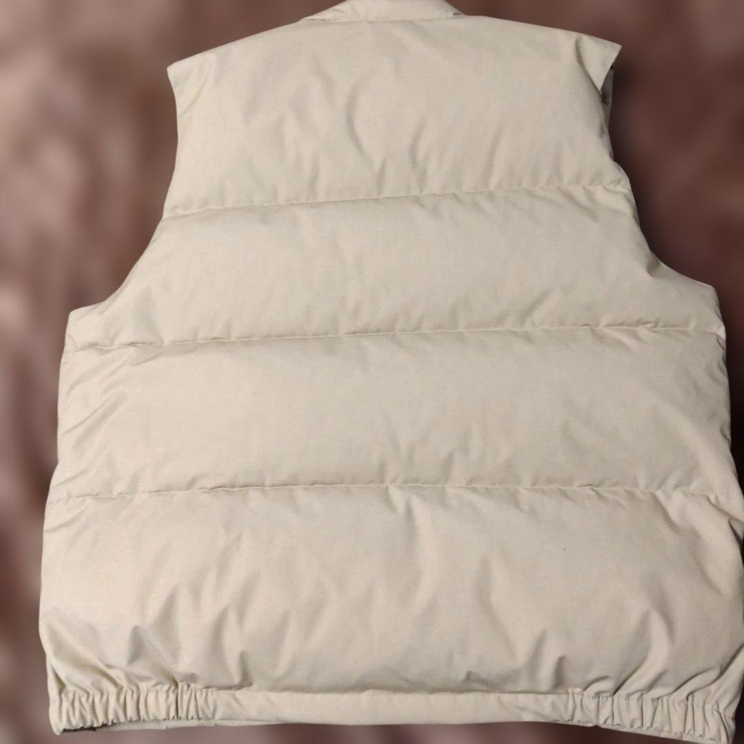 ノースフェイスパープルレーベル ベージュ ダウンベスト L