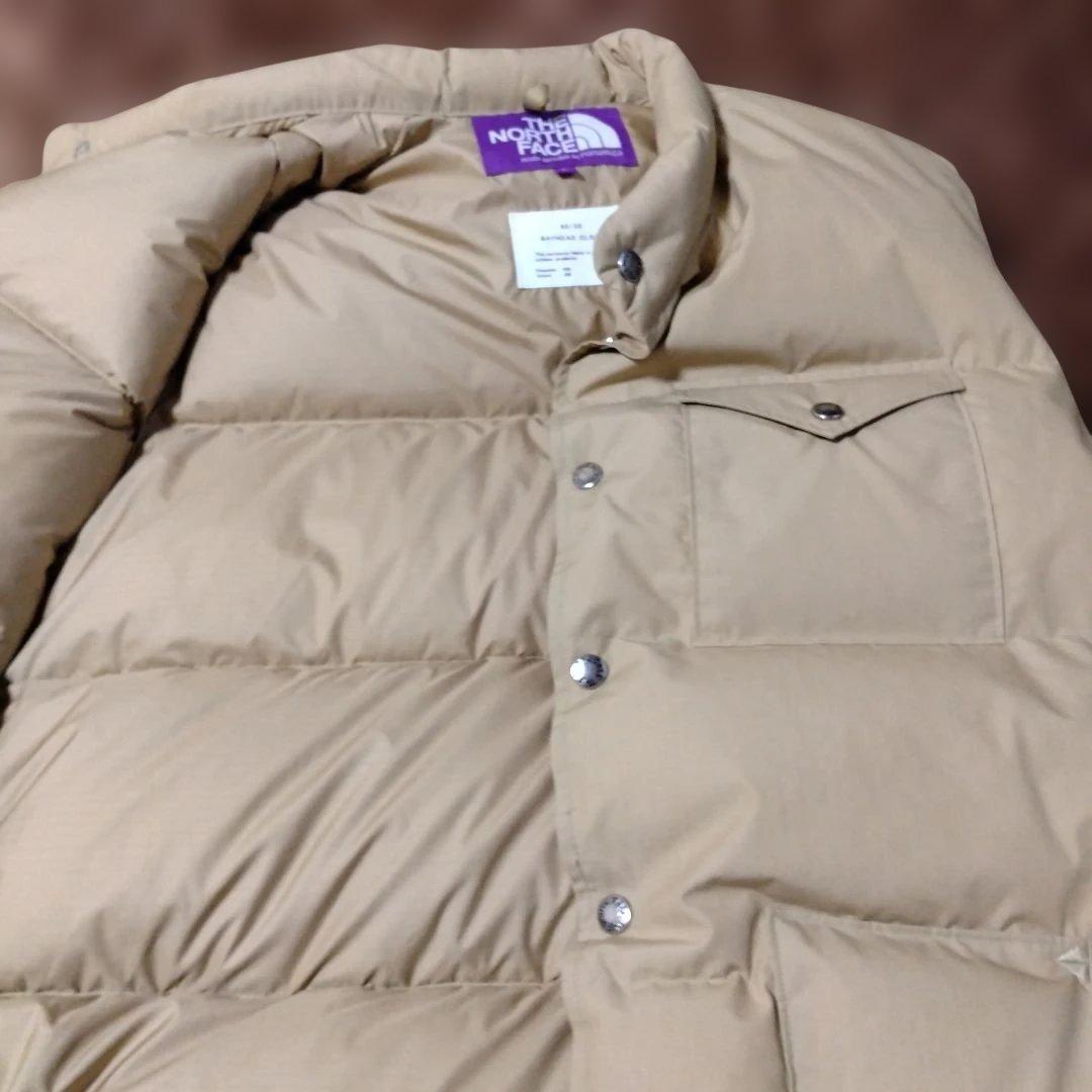 ノースフェイスパープルレーベル ベージュ ダウンベスト L