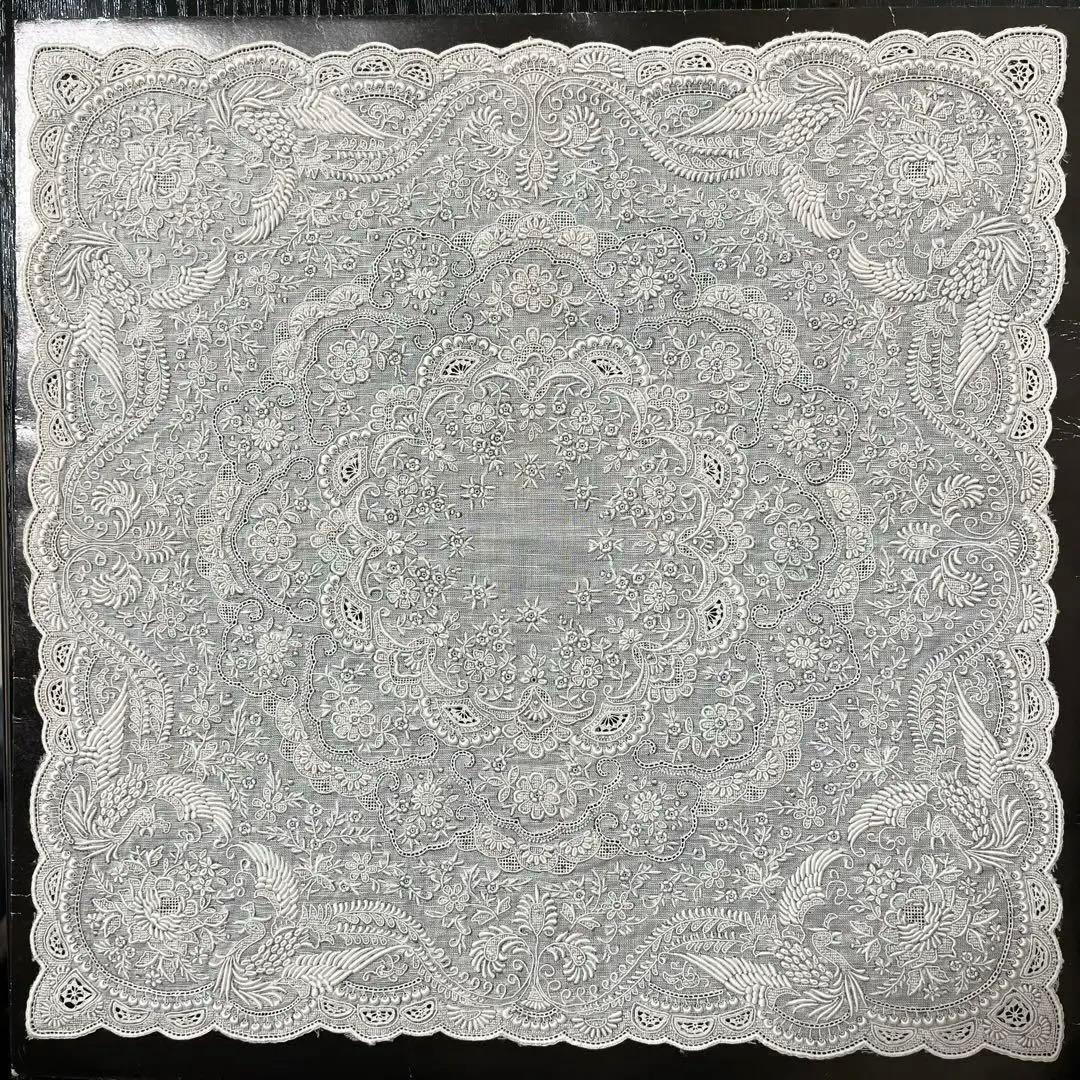 未使用品 布の宝石 最高峰 汕頭刺繍ハンカチ❤️汕頭八人衆 《郭 麗明》 作品❤️